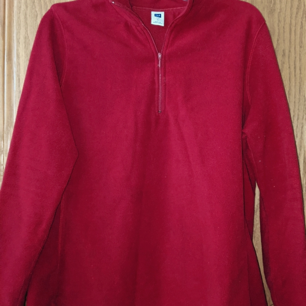 Gap XL 1/4 zip red fleece